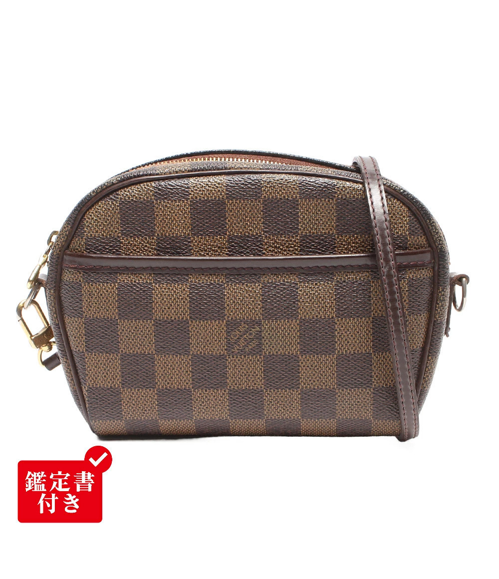 Louis Vuitton Waist Pouch Pochette Damier Crossbody Bag Canvas Leather Brown